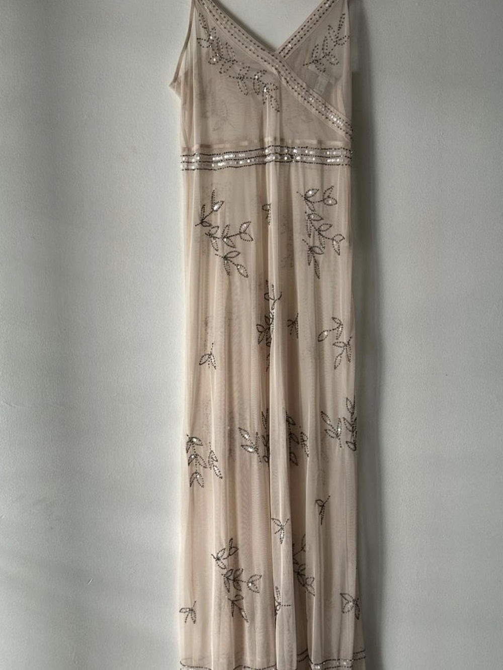 Forever 21 Blush Sheer Dress with Sequin Detail